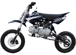 black 4-stroke dirt bike