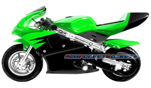 pocket bikes in green