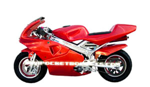 pocket bikes in red