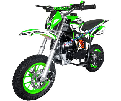 mini dirt bike green