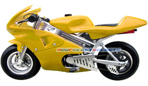 mini bike in yellow