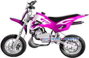 Mini Dirt Bike Pink White